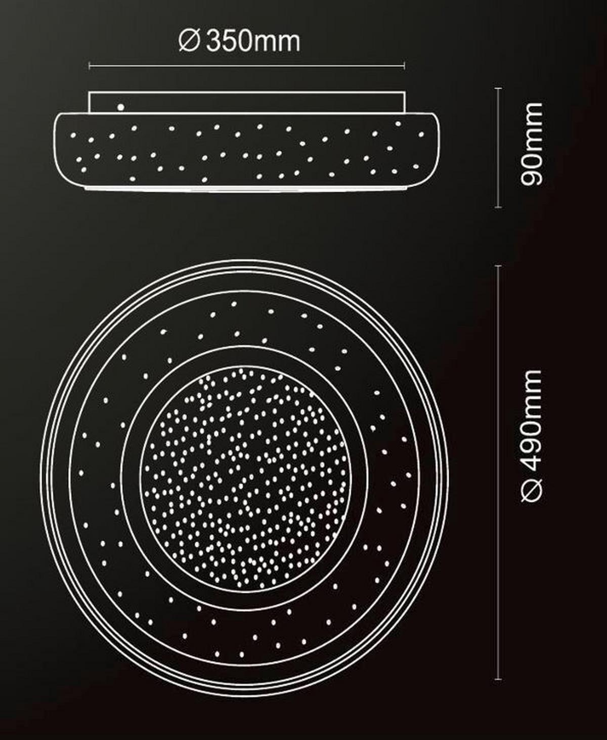 LAMPA SUFITOWA LED 483110-24DS - biały/opal, Basics, tworzywo sztuczne/metal (49/9cm) - Globo