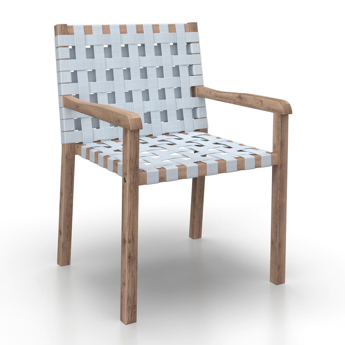 Gartensessel-Set 2-er Set Lauria Creme Holz/Textil - Creme/Akaziefarben, MODERN, Holz/Textil (58,5/84/60cm) - Bessagi Garden