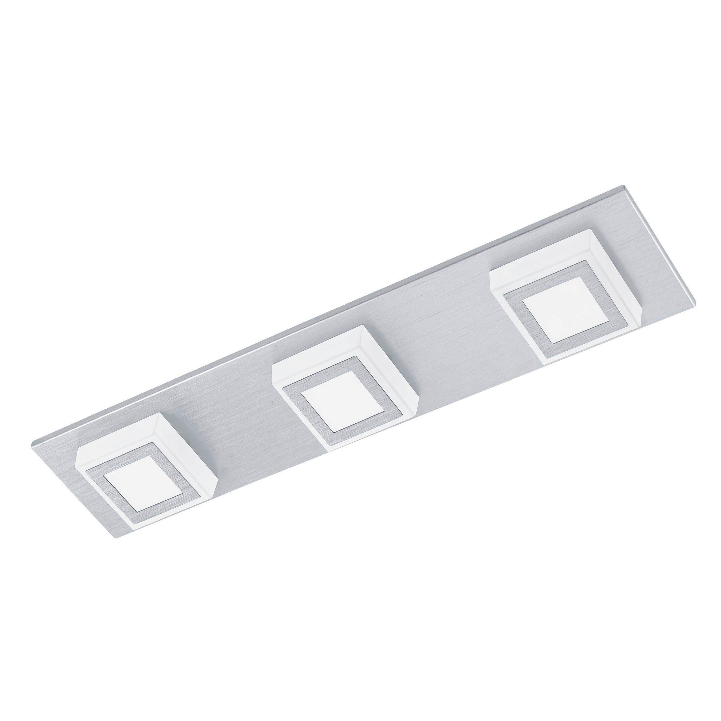 Deckenleuchte 94507 Masiano Alufarben - Alufarben, Basics, Kunststoff/Metall (45/10/5cm) - Eglo