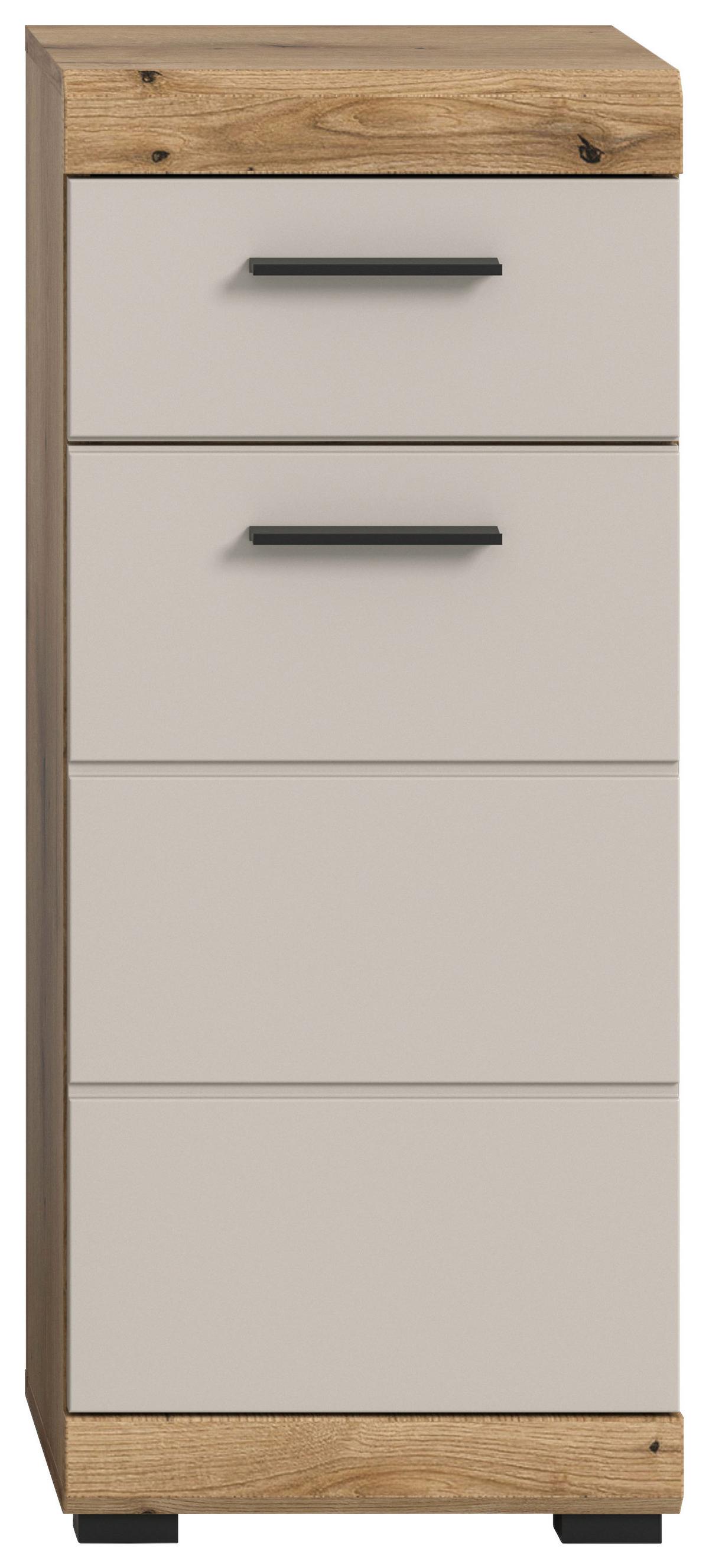 Midischrank Scout ca. 37x88x31 cm Kaschmir - Kaschmir/Schwarz, MODERN, Holzwerkstoff/Kunststoff (37/88/31cm) - MID.YOU