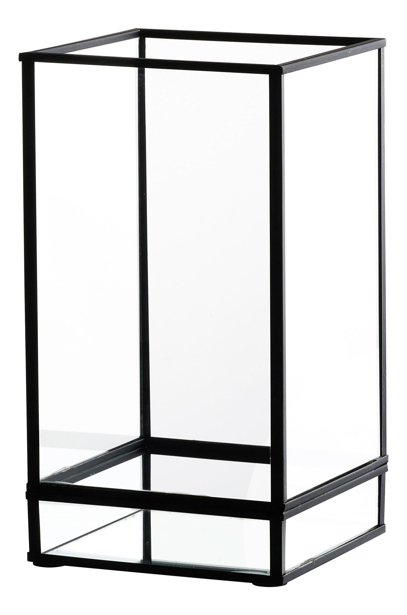 LATARENKA 821888 - przejrzysty/czarny, Basics, metal/szkło (12/12/22cm) - Ritzenhoff Breker