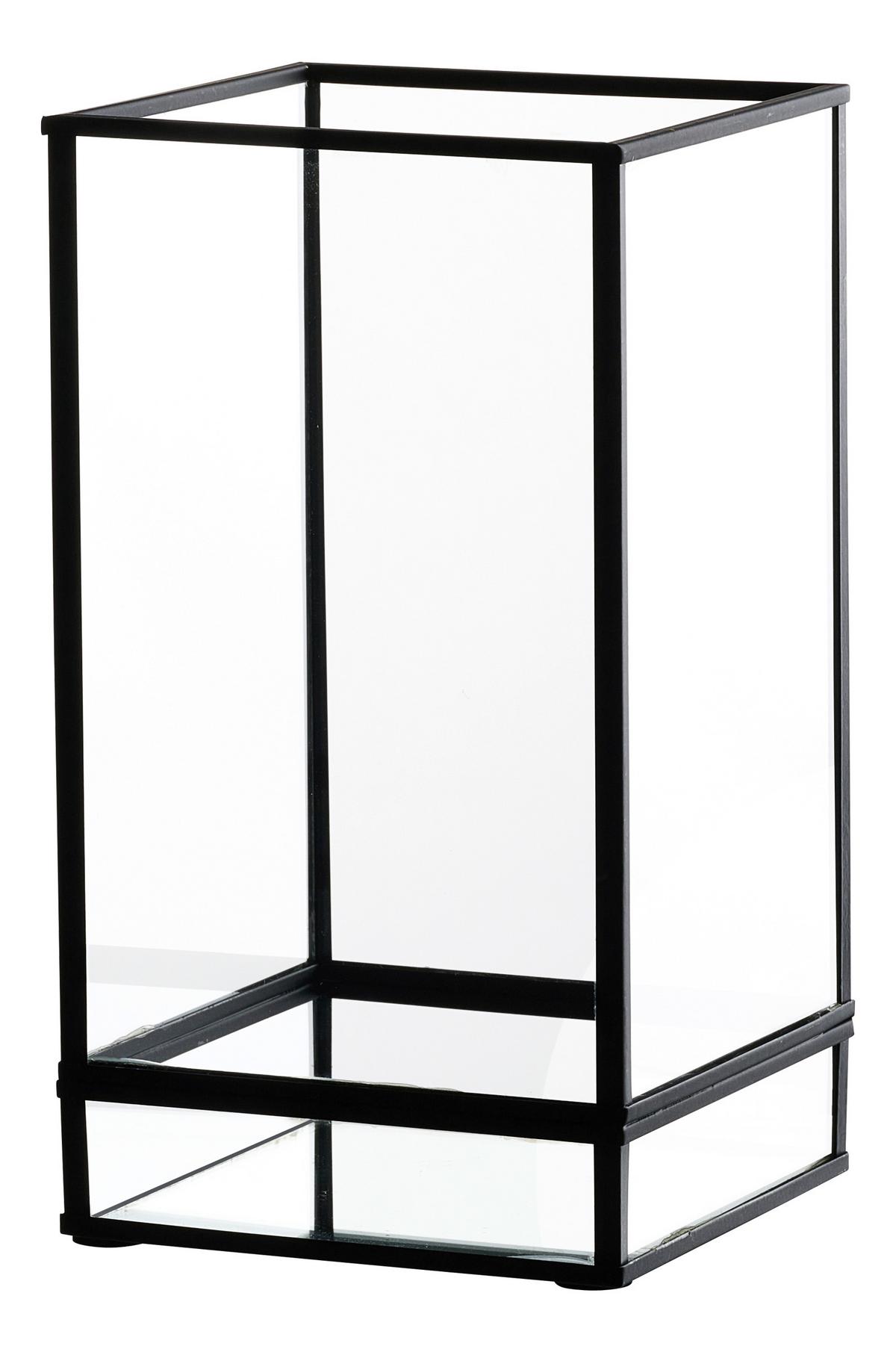 LATARENKA 821888 - przejrzysty/czarny, Basics, metal/szkło (12/12/22cm) - Ritzenhoff Breker