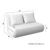 SCHLAFSOFA MACY - Weiß, MODERN, Textil/Metall (141/68/87cm) - Bessagi Home