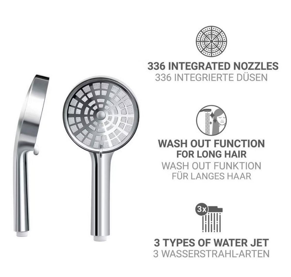Pară de duș Longhair - Basics (12/0/12cm) - Wenko