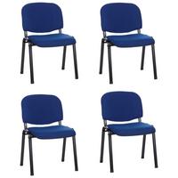 Set Konferenčnih Stolov Xt 600, Modra, 4-Delni - modra/črna, Basics, kovina/tekstil (58/84/48cm) - MID.YOU