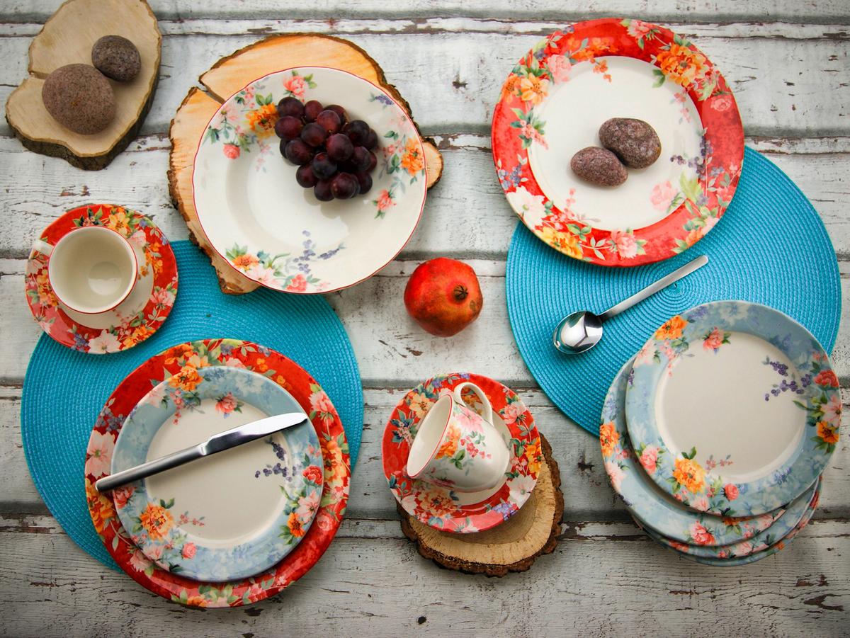 Kombinirani Servis Crimson Bunt, 30-Delni - večbarvno, Basics, keramika - Creatable