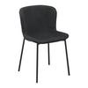 Stuhl Noemie Dunkelgrau Webstoff Gepolstert - Dunkelgrau/Schwarz, MODERN, Holz/Textil (46/79/56cm) - Bessagi Home