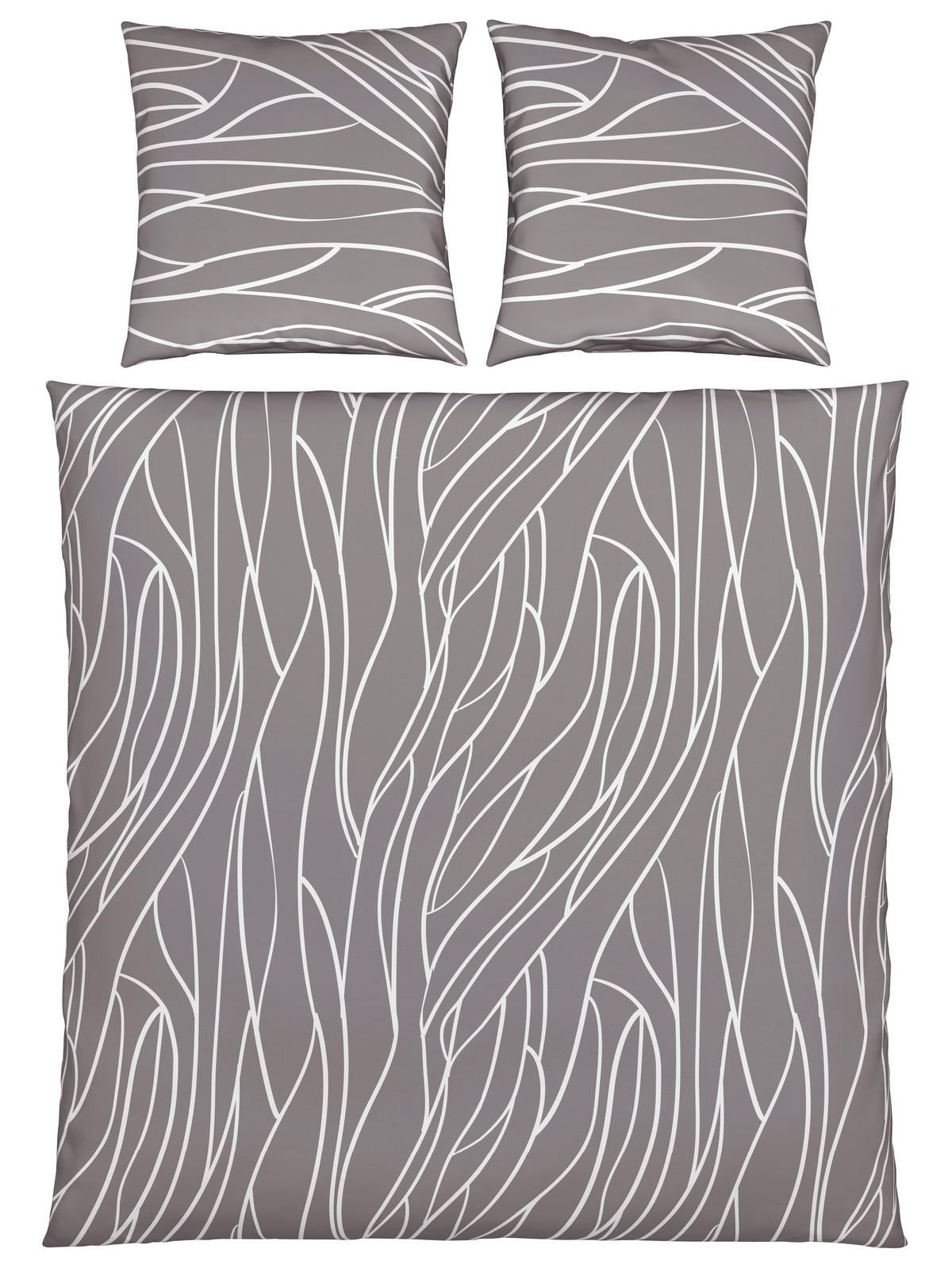 Bettwäsche Juliane XXL Grau ca. 200x200cm - Grau, KONVENTIONELL, Textil (200/200cm) - Mömax