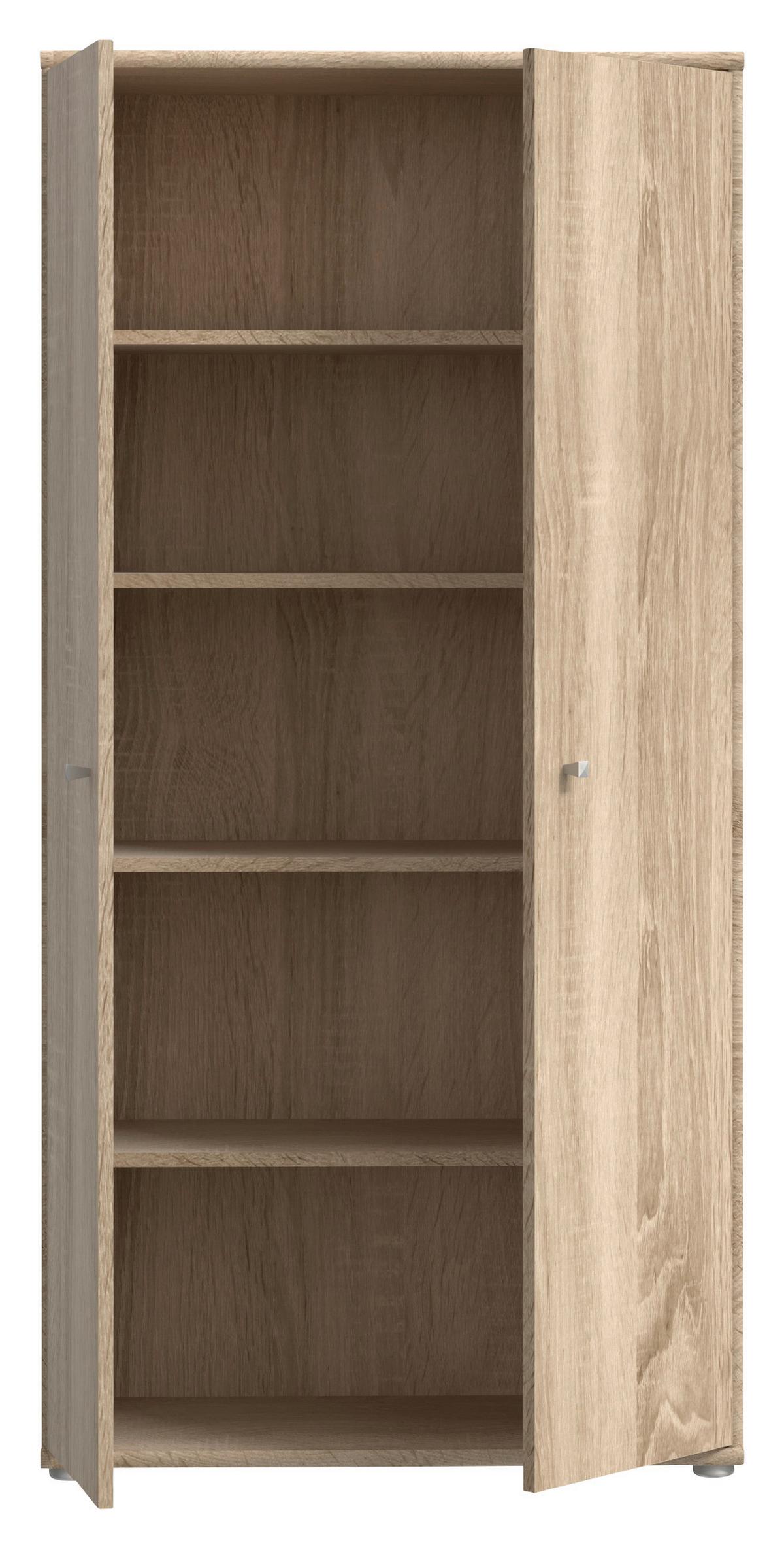 Omara S Klasičnimi Vrati Tempra 2, Barva Hrasta - barve hrasta/barve aluminija, Design, umetna masa/leseni material (73,7/149,5/34,8cm)