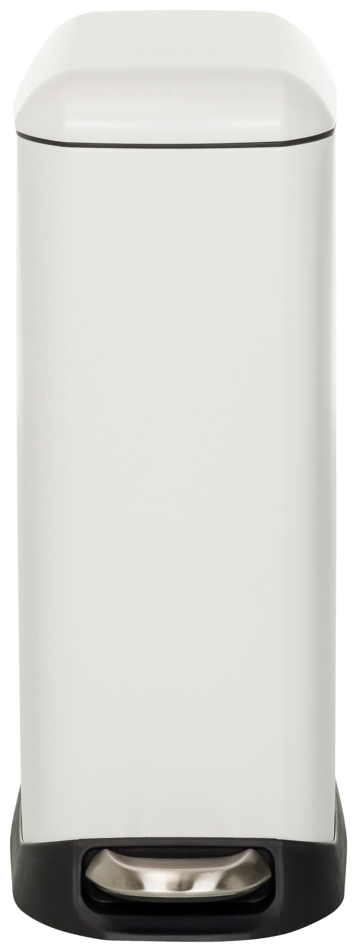 Koš Za Smeti Clean Slim, Bela - črna/bela, Moderno (34/56/22cm) - MID.YOU