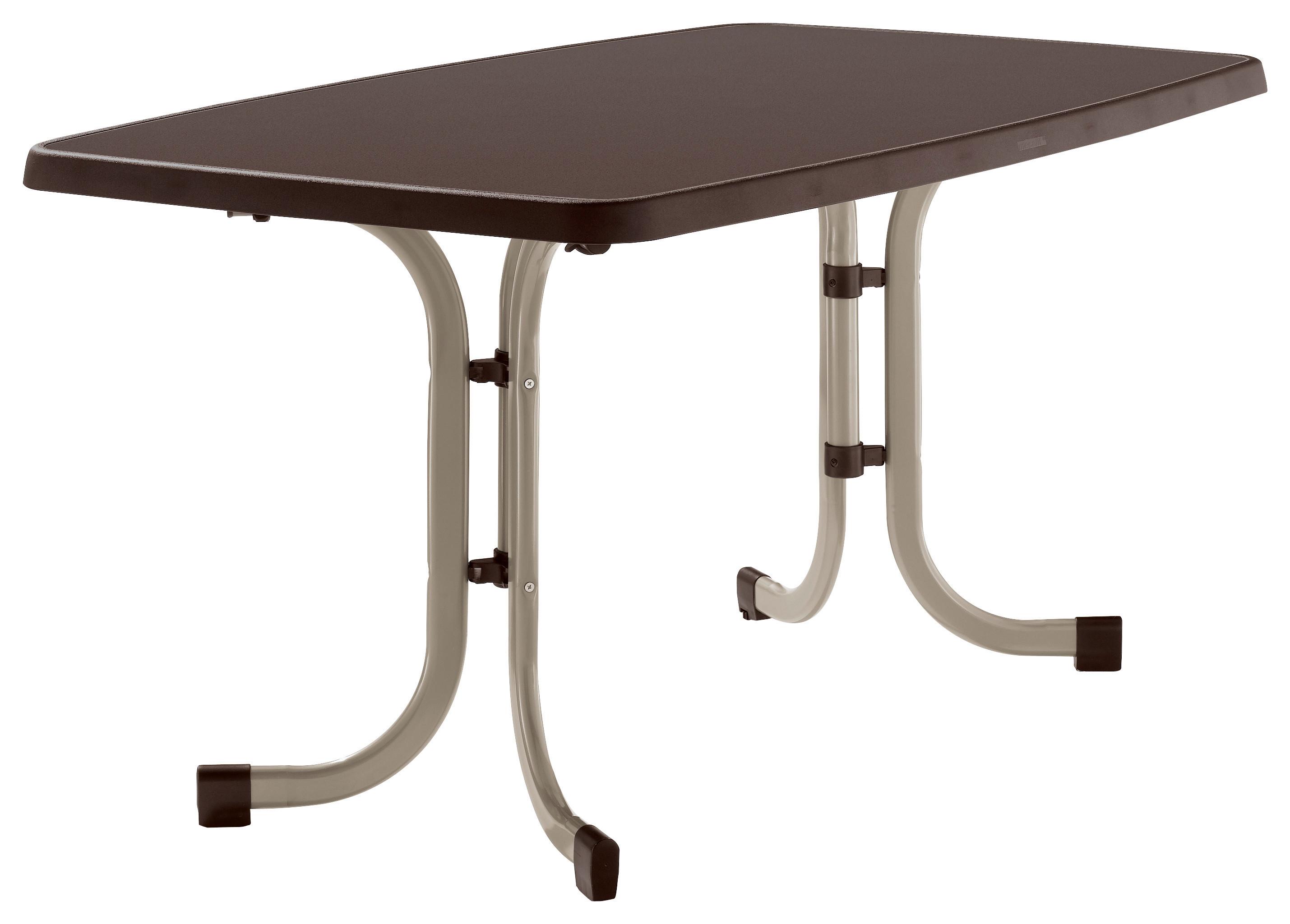 Gartentisch ca. 150x90x72cm Champagner,Mokka - Champagner/Mokka, MODERN, Holzwerkstoff/Metall (150/90/72cm) - Sieger