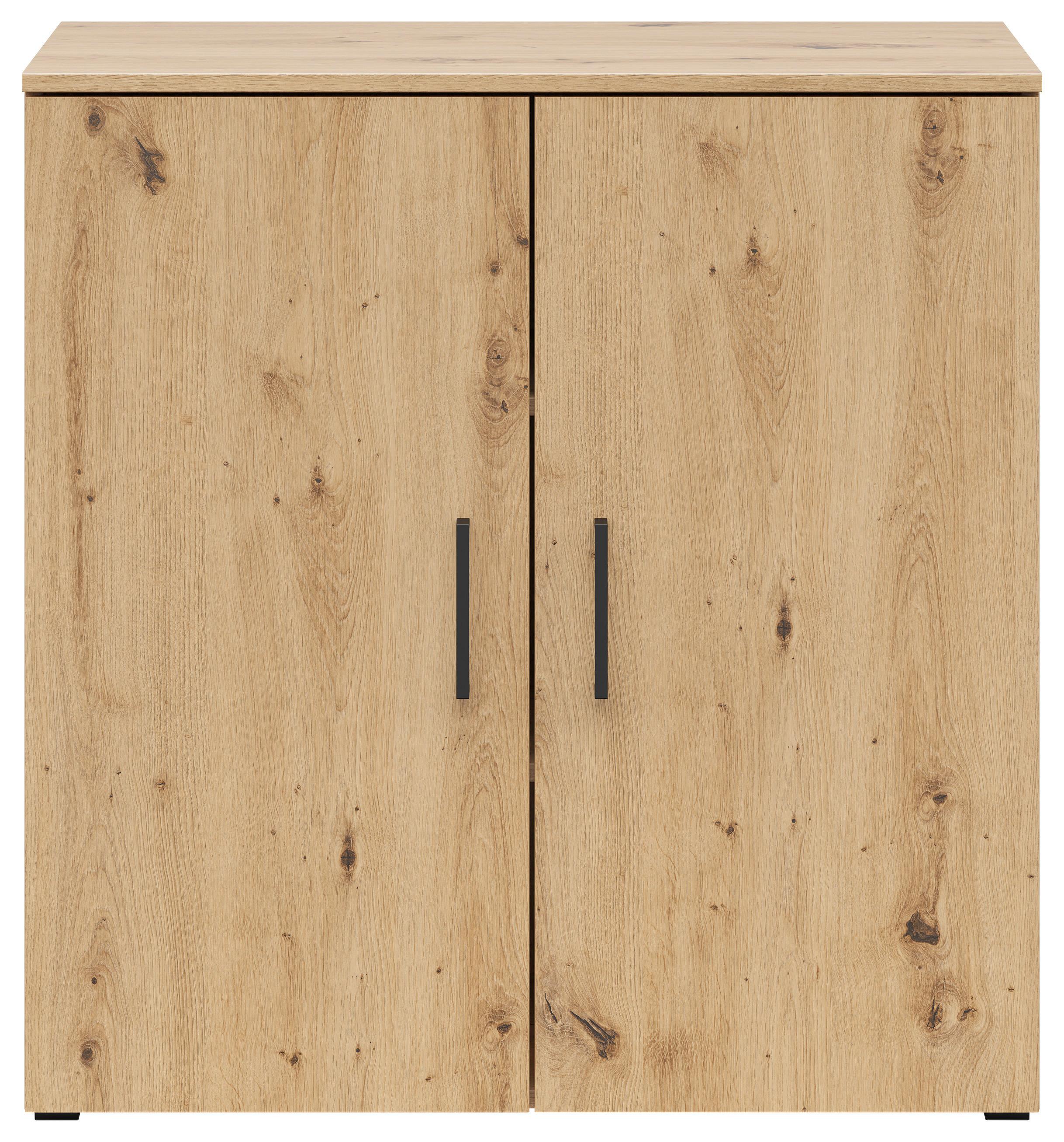 Kommode Multistauraum Eiche Artisan - Anthrazit/Schwarz, MODERN, Holzwerkstoff/Kunststoff (80/83/40cm) - Mömax