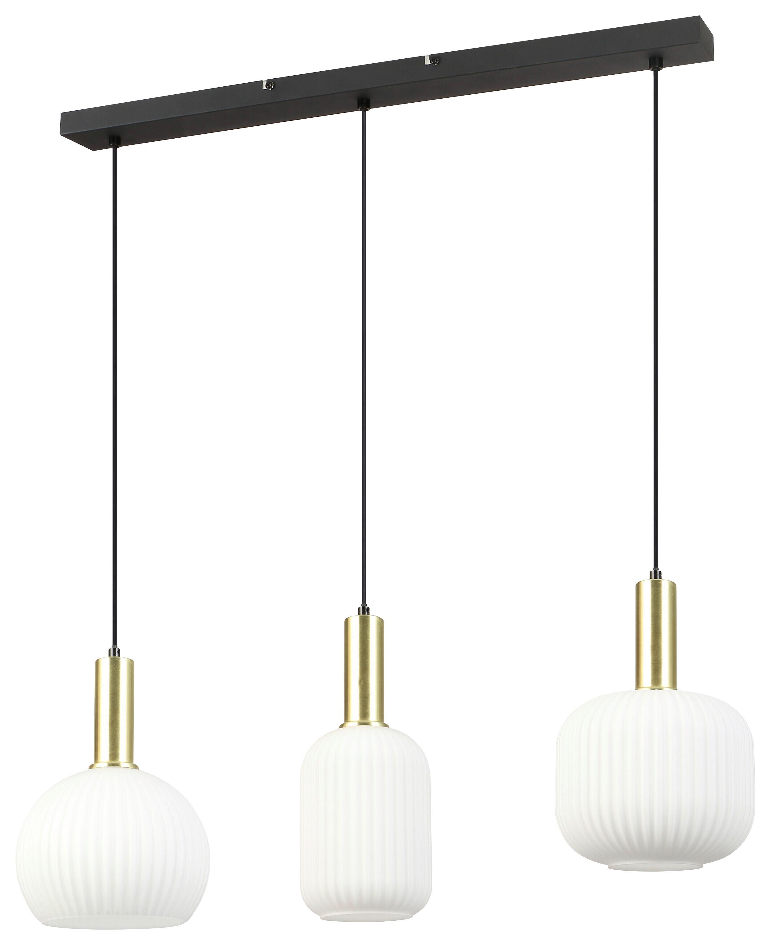 HÄNGLAMPA SCHER - vit/svart, Modern, metall/glas (84/20.5/120cm) - Mömax
