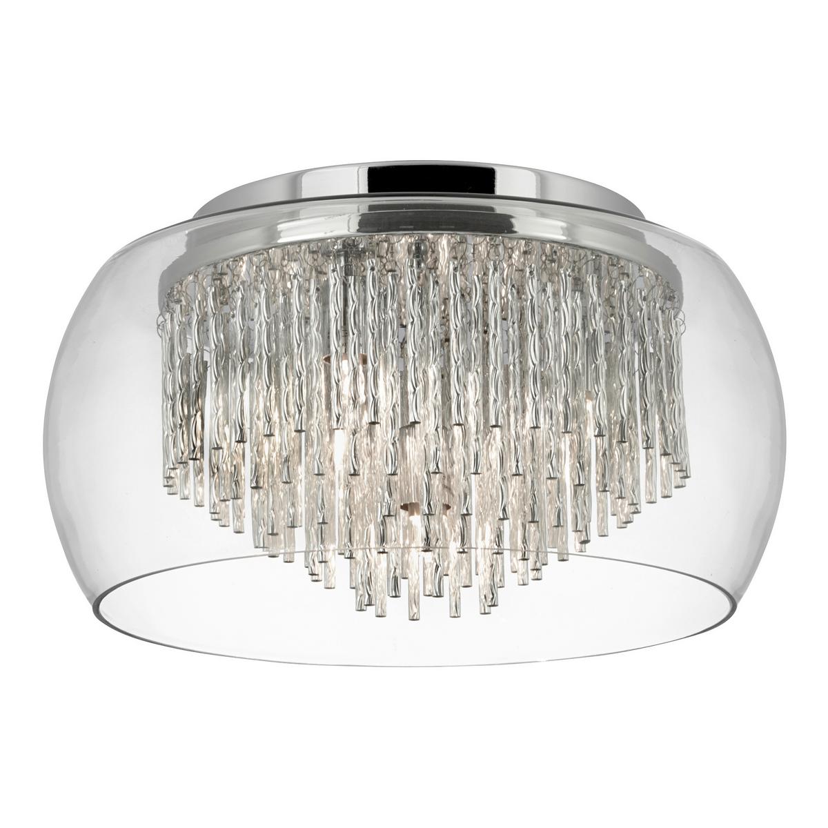 Mennyezeti Lámpa 4624-4cc - krómszínű, Design, üveg/fém (35/18.5cm)