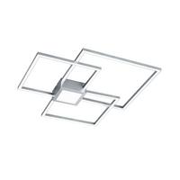 LED-Deckenleuchte Hydra in Nickelfarben max. 38 Watt - Nickelfarben, Design, Kunststoff/Metall (66,5/66,5/6,5cm) - Trio Leuchten