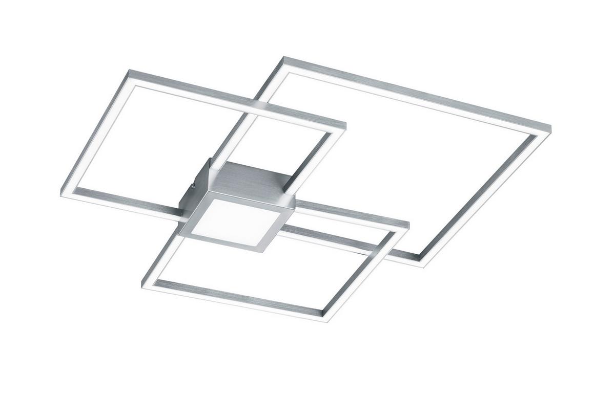 LED-Deckenleuchte Hydra in Nickelfarben max. 38 Watt - Nickelfarben, Design, Kunststoff/Metall (66,5/66,5/6,5cm) - Trio Leuchten