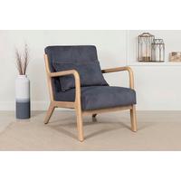 Sessel NOHR Grau, Cord - Braun/Grau, Basics, Holz/Textil (65/81/76cm) - MID.YOU