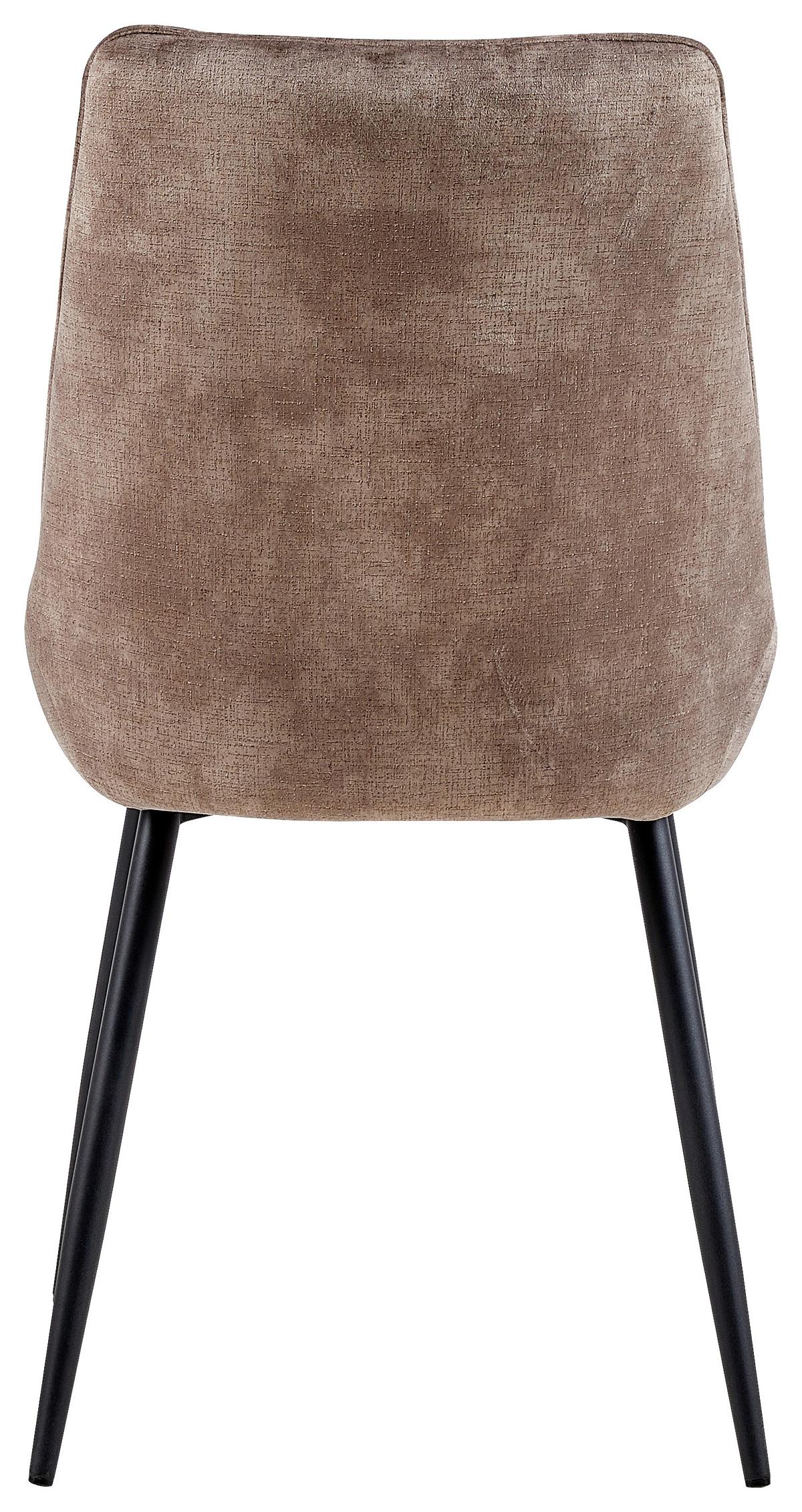 KRZESŁO ULLA - czarny/jasnobrązowy, Design, metal/tkanina (48/87/60cm) - Xora