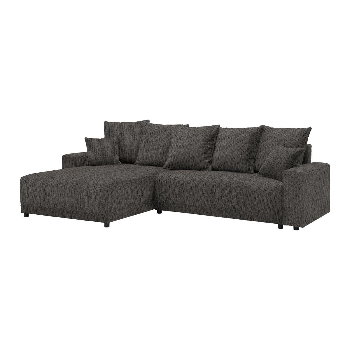Ecksofa Alatri Anthrazit - Anthrazit/Schwarz, MODERN, Kunststoff/Textil (289/90/176cm) - Based