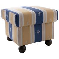 Hocker Torello Blau Mikrofaser - Blau/Wengefarben, KONVENTIONELL, Holz/Textil (56/46/56cm) - Livetastic
