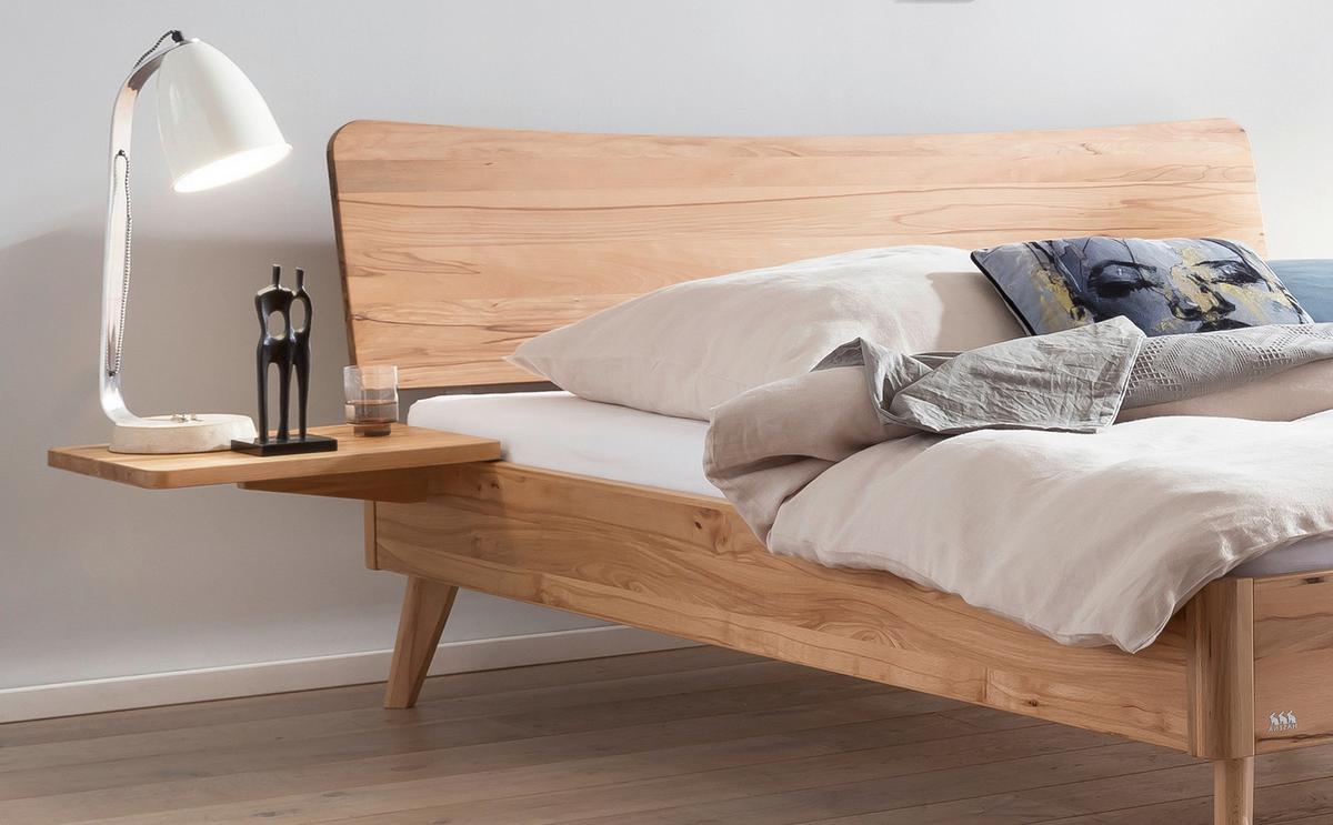 STOLIK NOCNY LOUNGE - kolor bukowy, Design, drewno (48/38/9cm) - Hasena