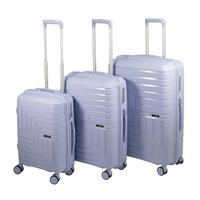 ZESTAW WALIZEK PODRÓŻNYCH LTS-187106 - liliowy, Basics, tworzywo sztuczne/metal - Novel