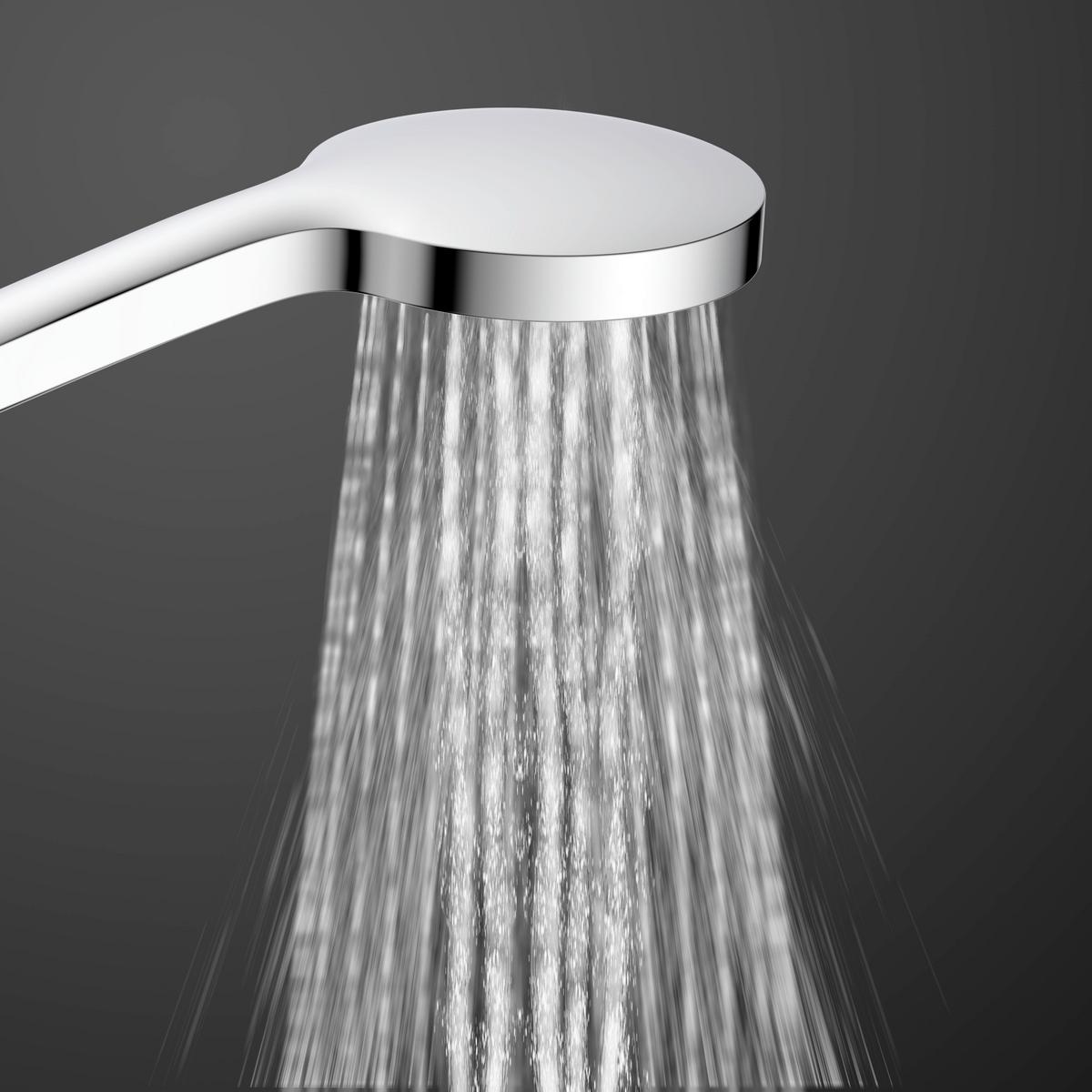 Handbrause Samoa Rain Anthrazit/Chromfarben - Chromfarben/Anthrazit, Kunststoff (13/26/3cm) - Based