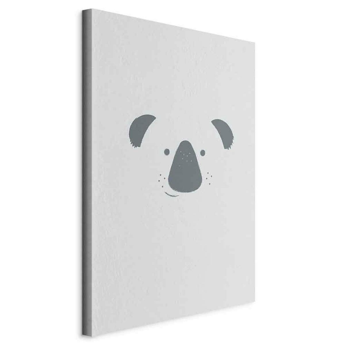 Slika Na Platnu Smiling Koala - siva/svetlo siva, Basics, tekstil/les (60/90/1.2cm) - artgeist