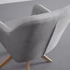 CHAISE ACCOUDOIRS LUCITA - gris/couleur naturelle, MODERN, métal/textile (58/87/60cm) - Bessagi Home