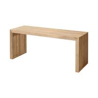 Sitzbank Rib - Teakfarben, Konventionell, Holz (104/43/35cm) - MID.YOU