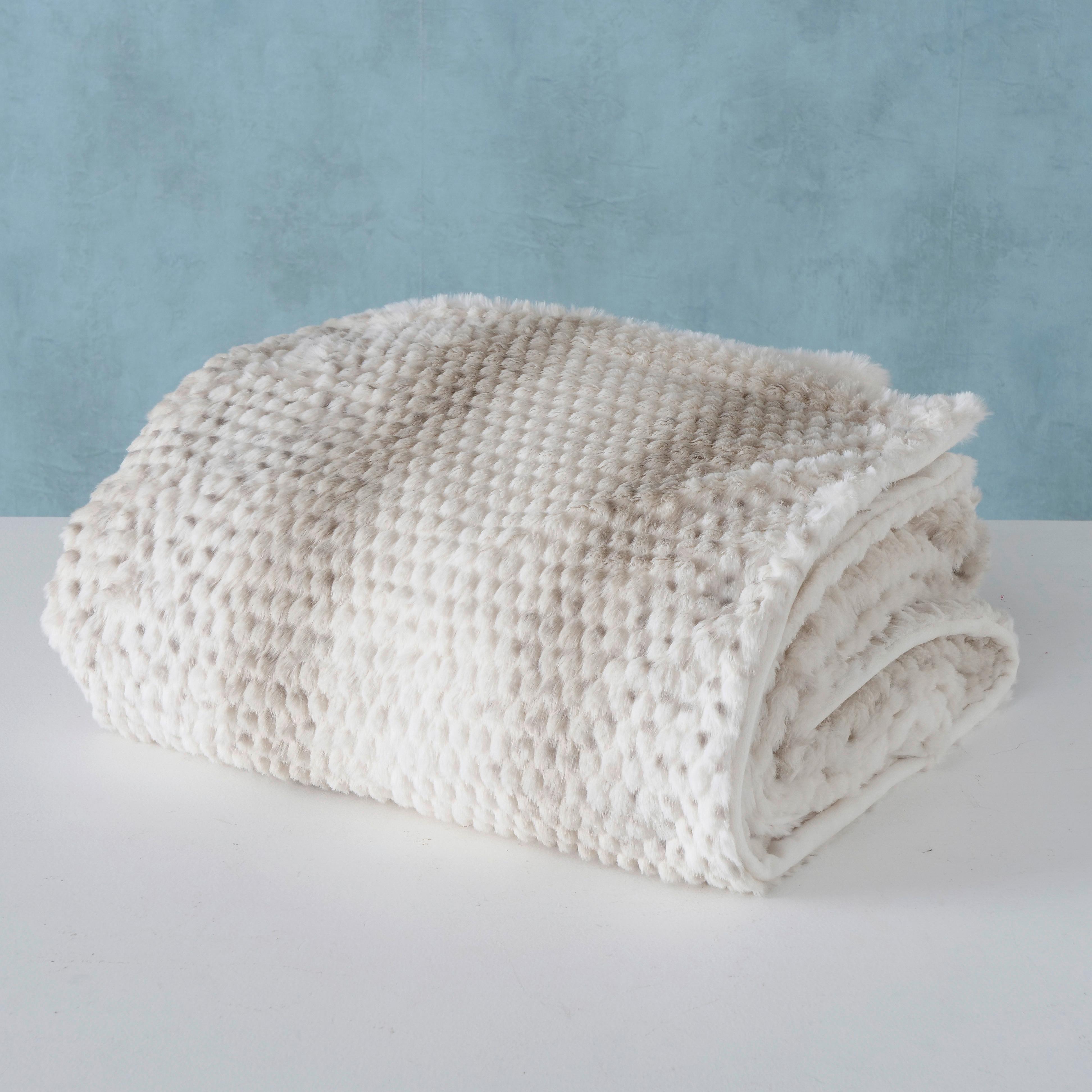 Decke Eldar Creme/Beige ca. 200x150cm - Hellbraun/Beige, Textil (200/150/2cm)