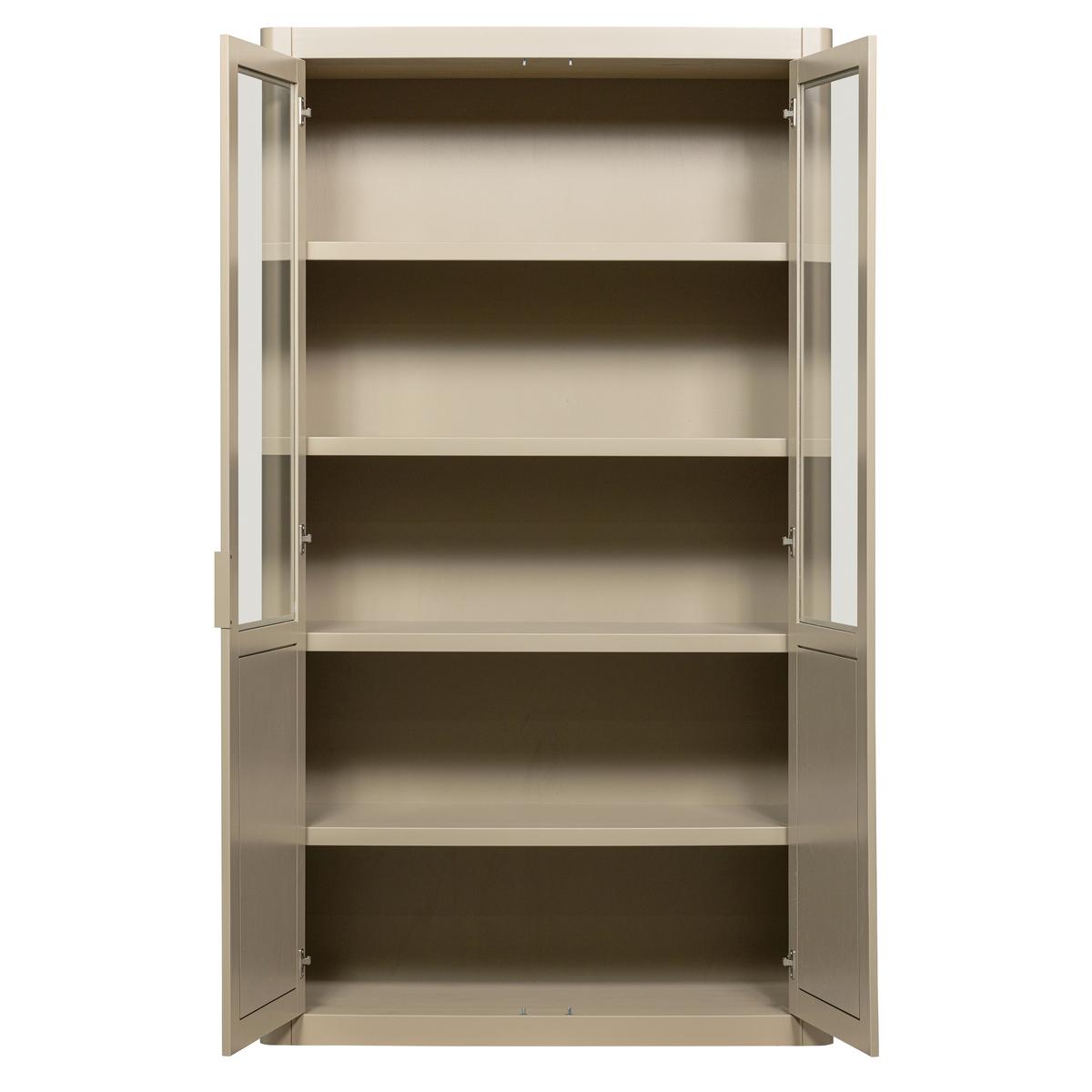 Vitrine Gunnar Schlammfarben B: 120 cm - Schlammfarben/Schwarz, Design, Holz/Metall (120/217/48cm) - Livetastic