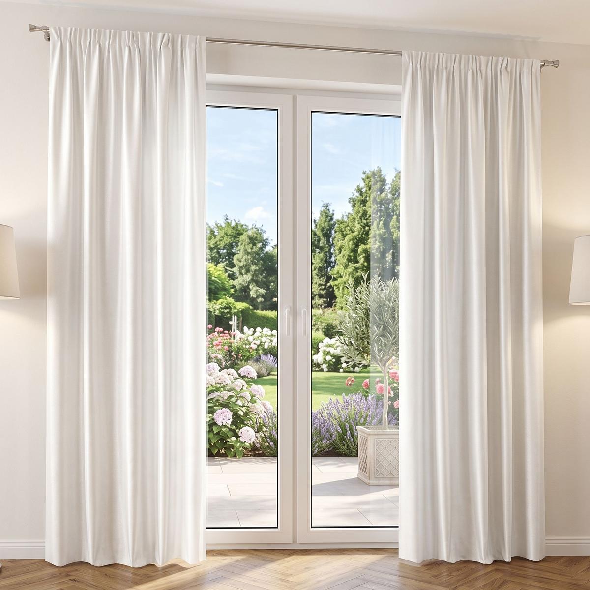 Wärmeschutzvorhang Eskimo Weiß ca. 135x245cm - Weiß, Basics, Textil (135/245cm) - HOMEBasics