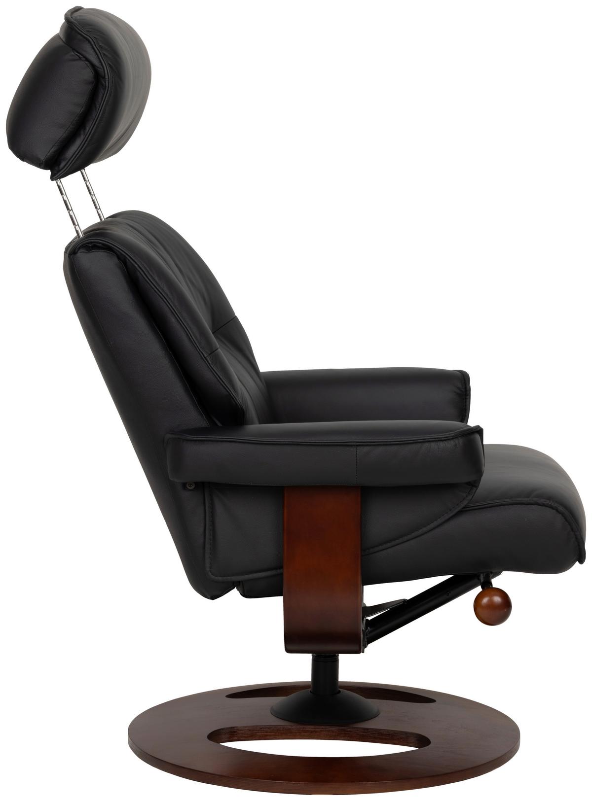 Počivalnik Calm, Črna - črna/barva oreha, Basics, kovina/tekstil (76/106/90cm) - Livetastic