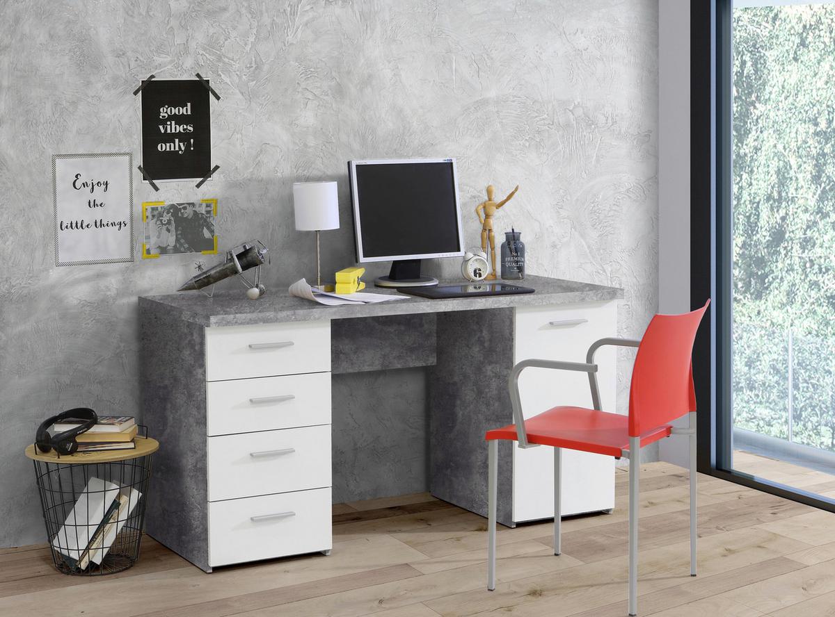 Pisalna Miza Net 106, Siva, Bela - Moderno (145/76/60cm) - Mömax
