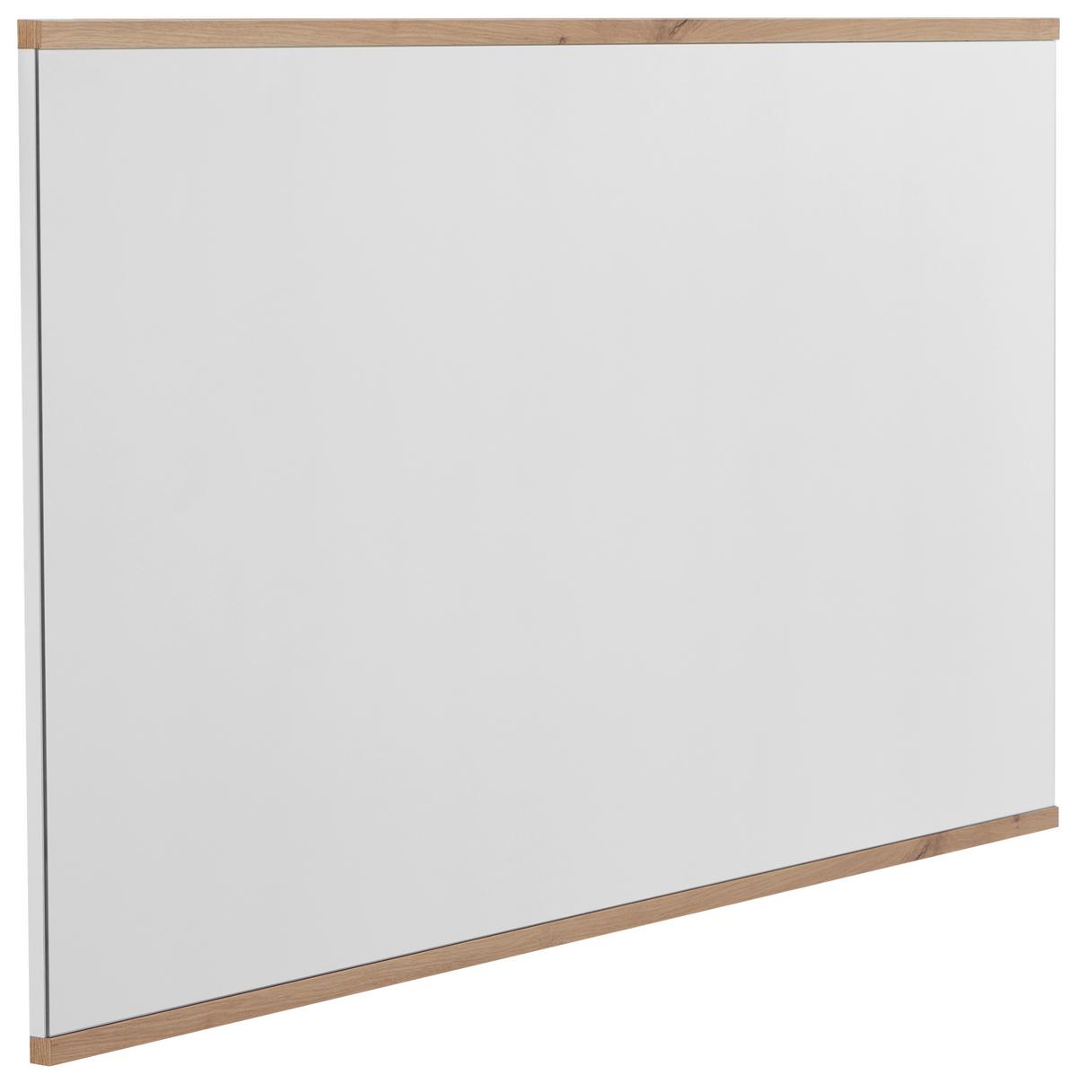 LUSTRO ŚCIENNE YAMAEL - biały/dąb artisan, Design, materiał drewnopochodny/szkło (135/74/2cm) - Xora