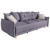 Schlafsofa Lazy Lukka Hellgrau - Hellgrau/Kieferfarben, Basics, Holz/Textil (230/80/100cm) - MID.YOU