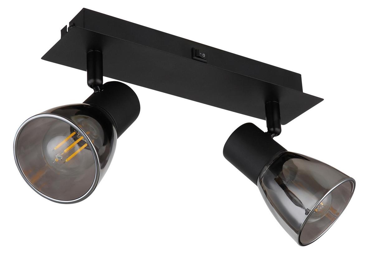 Reflektor Claude - črna, Design, kovina/steklo (25/7/15,5cm) - Globo