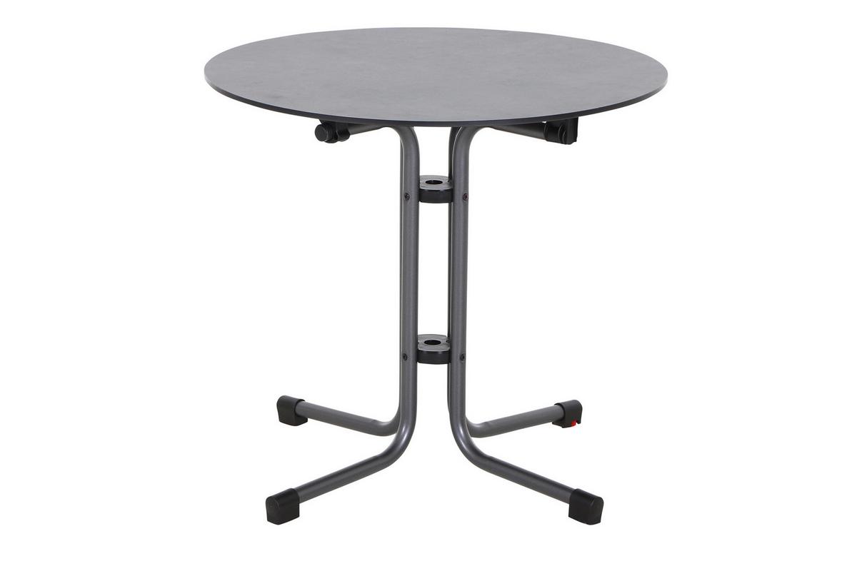 GARTENKLAPPTISCH K95700 - Anthrazit, KONVENTIONELL, Holzwerkstoff/Kunststoff (80/71cm) - Siena Garden