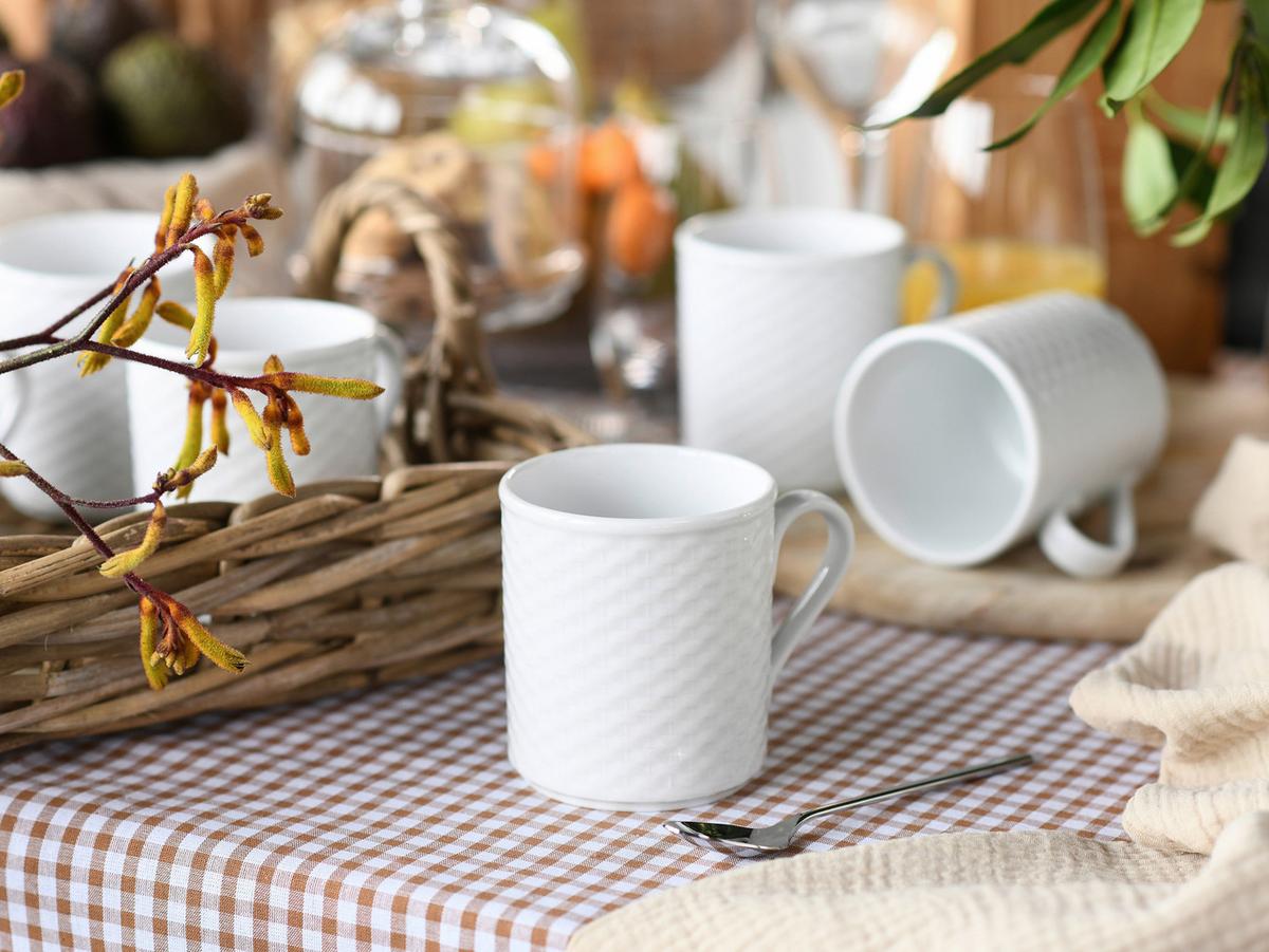 Set Skodelic Polo, 6-Delni - bela, Basics, keramika (250ml) - Creatable