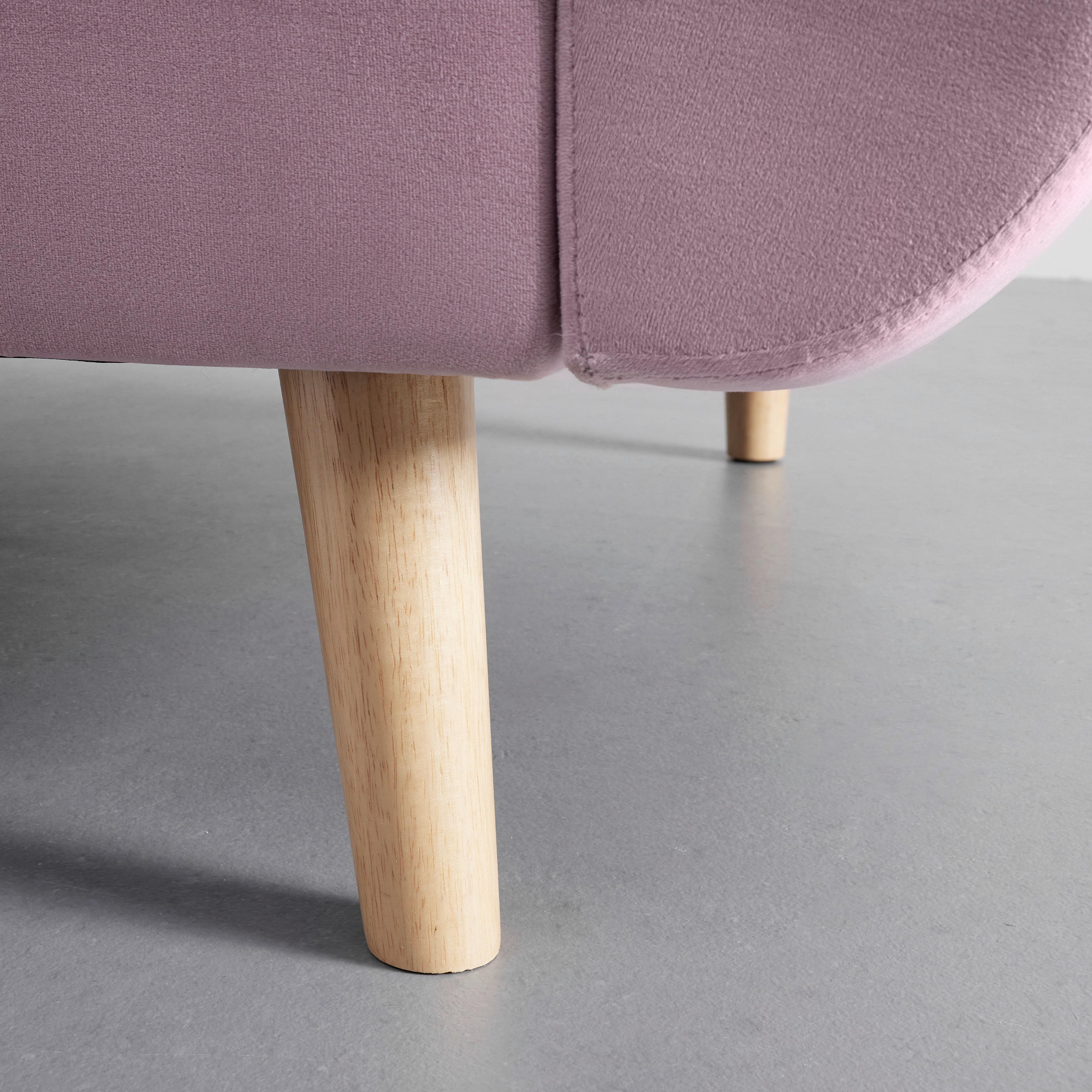 BÄDDSOFFA CORA - rosa/naturfärgad, Modern, trä/textil (214/92/81cm) - Bessagi Home