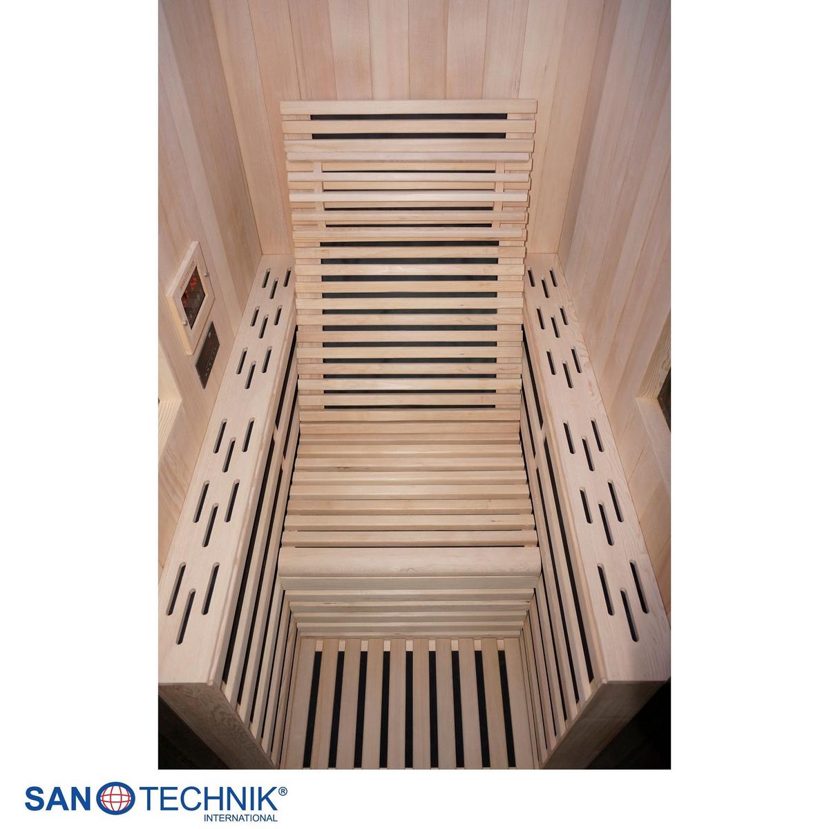 Infrarotkabine Carbon ca. 100x195x130cm - Naturfarben, Basics, Holz (100/195/130cm) - Sanotechnik