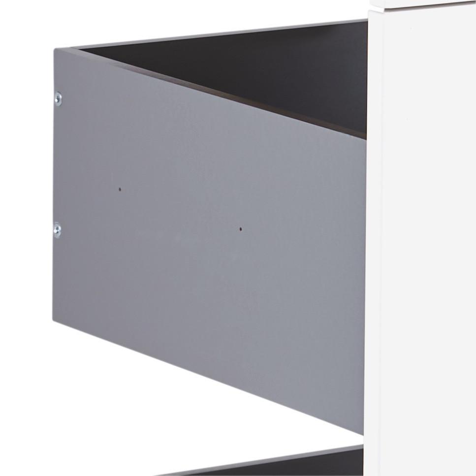 LÅDSET UNIT -BASED- - vit högglans, Modern, trämaterial (45,3/83/47cm) - Based