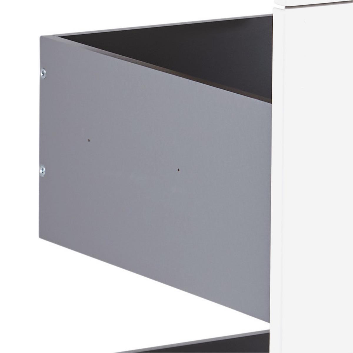 Schubladenset Unit in Weiss Hochglanz - Weiss Hochglanz, Modern, Holzwerkstoff (45,3/83/47cm) - Based