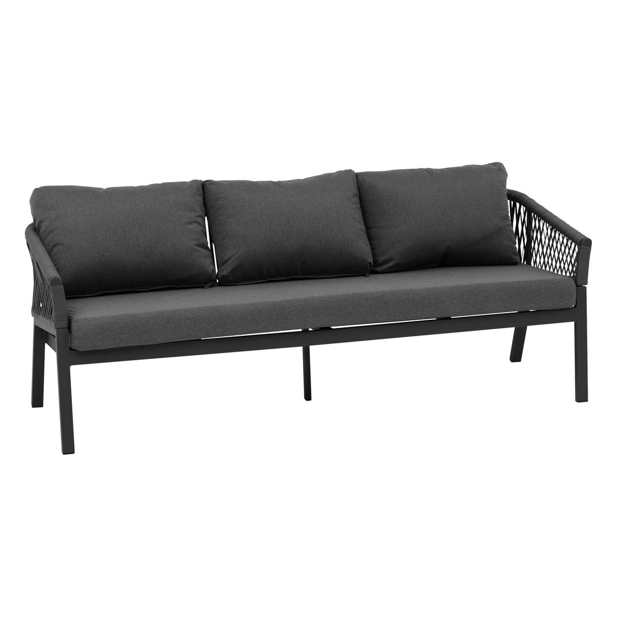 Set grădină Oriengo - gri închis, Basics, plastic/metal (150/80/328cm)