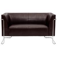 Dvosed Curacao, Rjava - srebrne barve/temno rjava, Moderno, kovina/tekstil (130/71/74cm) - MID.YOU