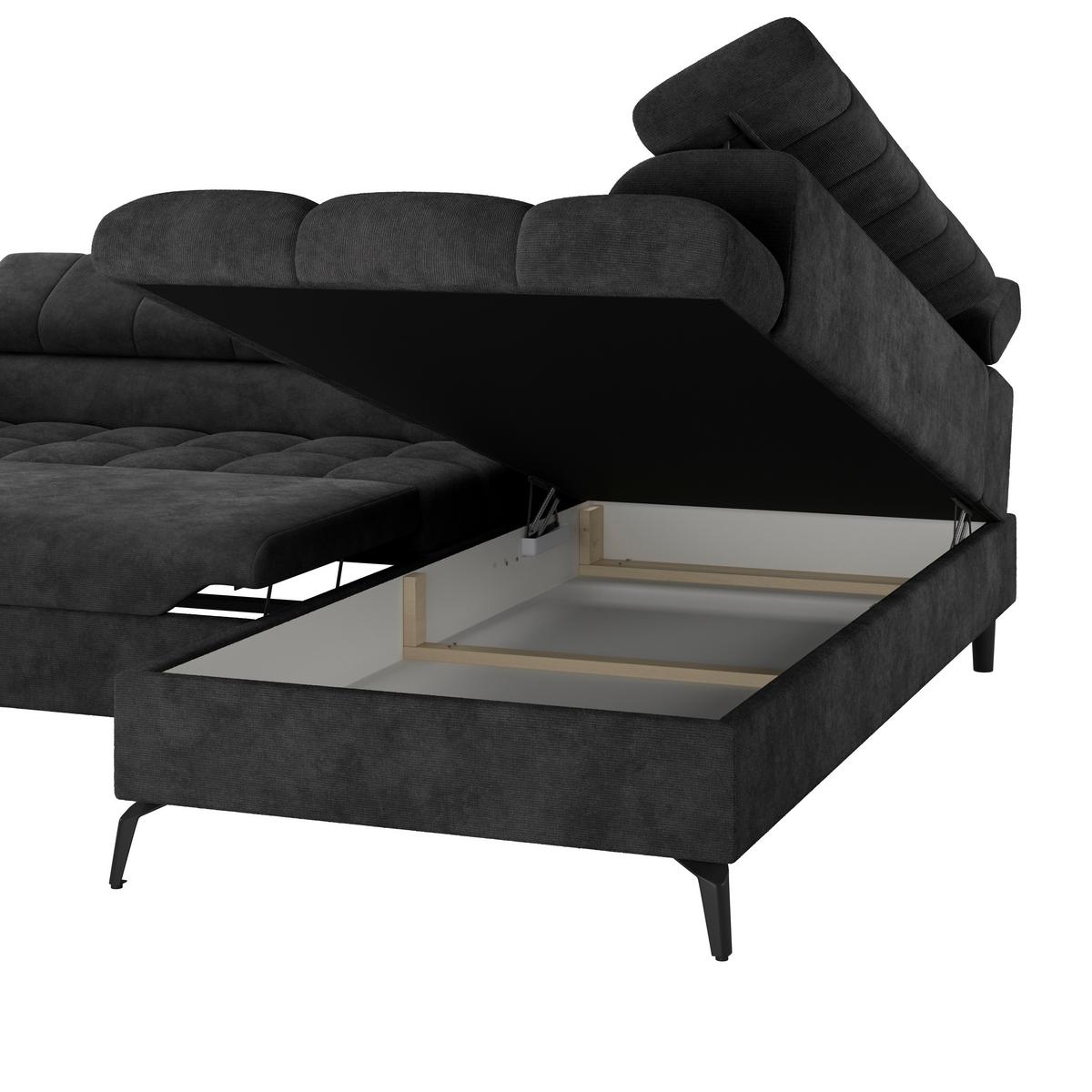 Coltar VOLF - negru, Trend, plastic/textil (261/203cm) - Modern Living