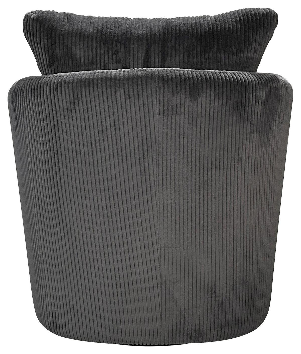Sessel HARMONY Dunkelgrau, Cord - Dunkelgrau, Basics, Textil (72/78/77cm) - MID.YOU