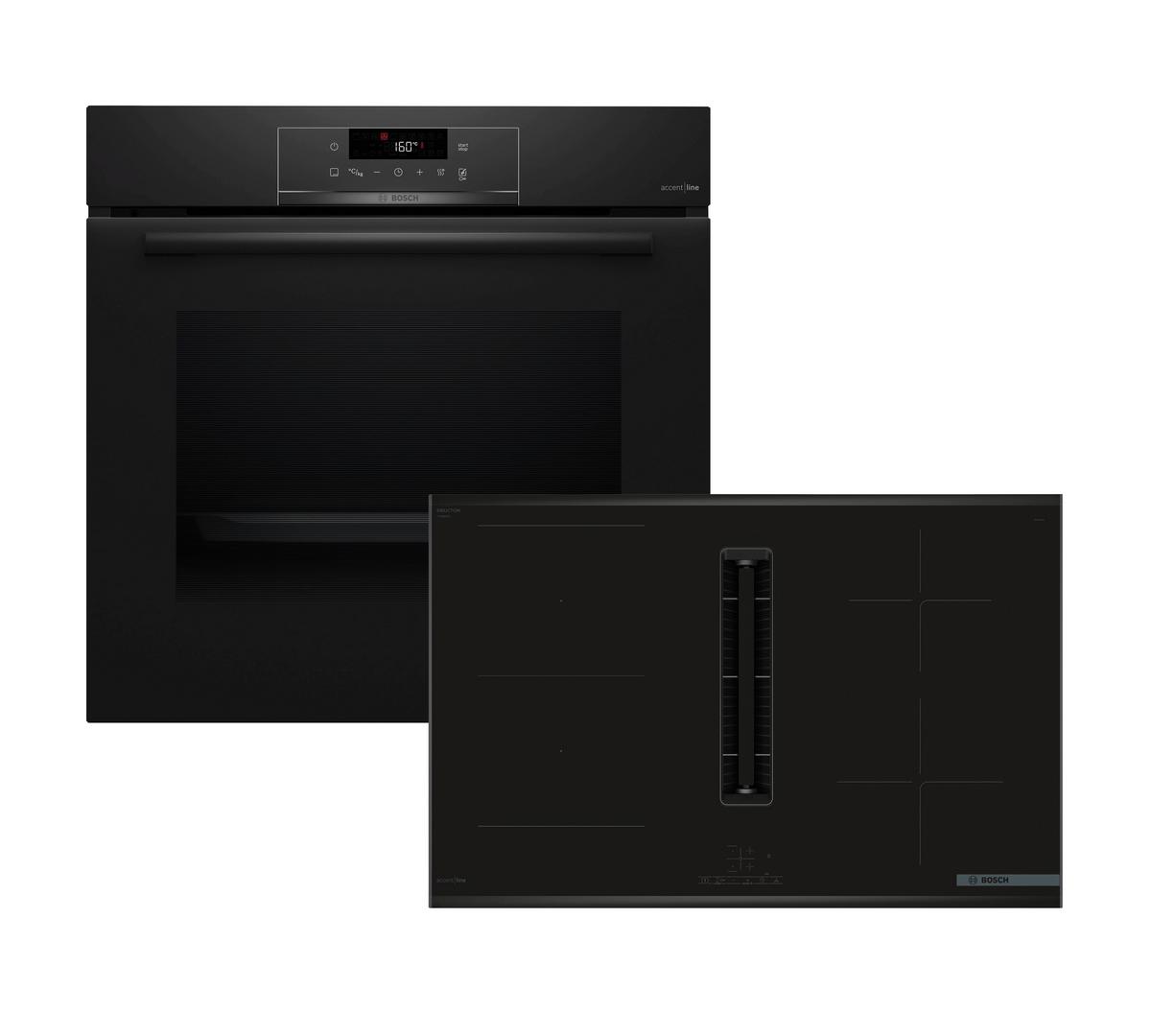 Backofenset HBD47LUTZ5 - Schwarz, Glas/Metall - Bosch