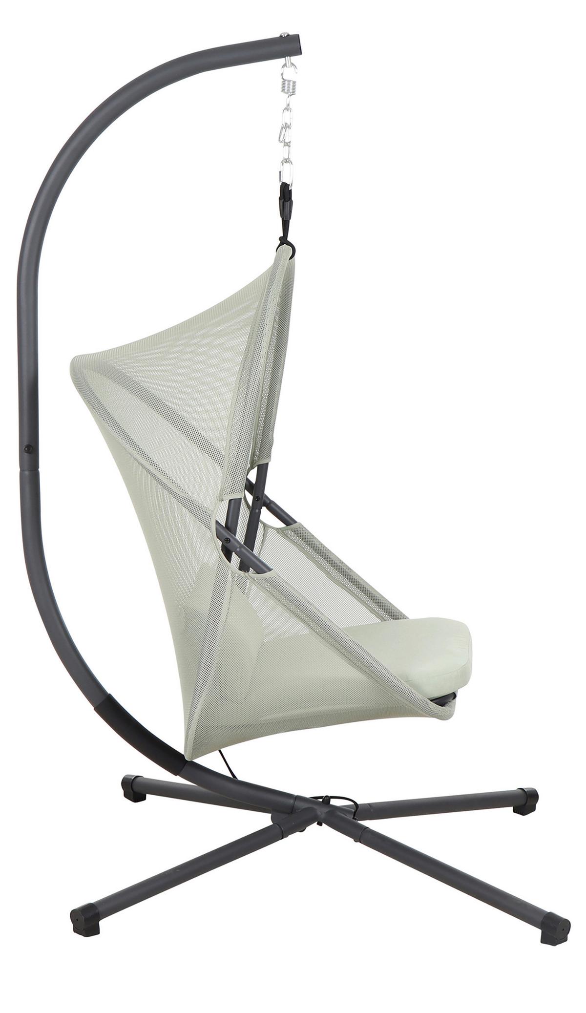 HÄNGESESSEL N85545 - Anthrazit/Grün, KONVENTIONELL, Kunststoff/Textil (123/192/102cm) - Siena Garden